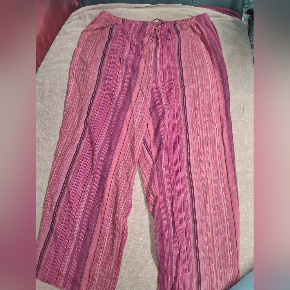Striped Pink Pajama Pants